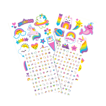 Ooly Tattoo-Palooza Temporary Tattoos & Nail Stickers 176-027 Unicorns & Rainbows