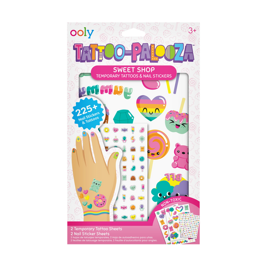 Ooly Tattoo-Palooza 176-028 Temporary Tattoos & Nail Stickers - Sweet Shop