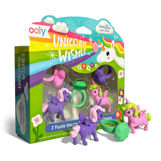 Ooly 112-138 Unicorn Wishes Scented Puzzle Erasers