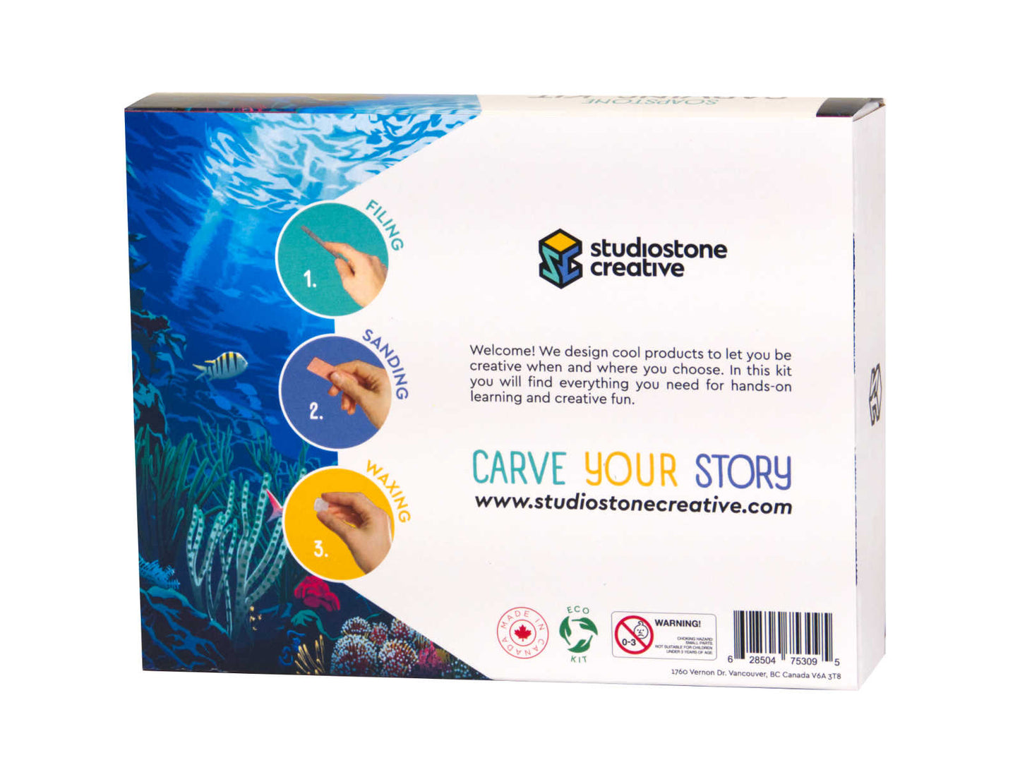 Studio Stone Creative Turtle Soapstone Carving Kit
