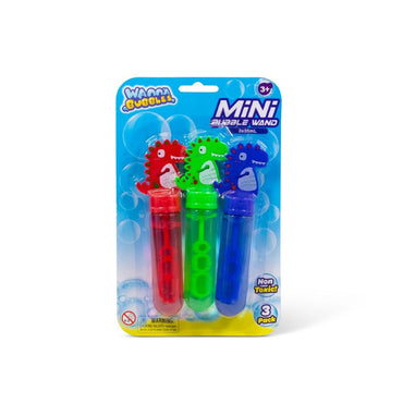 One For Fun 3pk Dinosaur Mini Bubble Wands