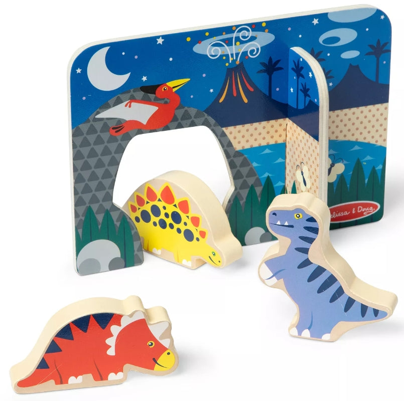 Melissa & Doug Wooden Dinosaurs Play Set
