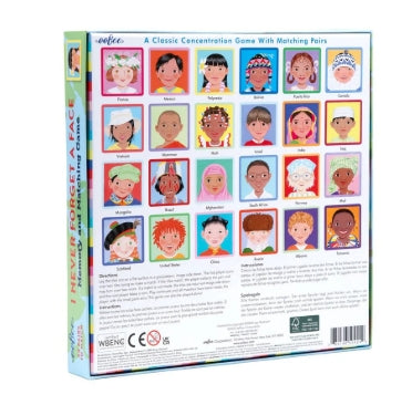 Eeboo I Never Forget a Face Memory & Matching Game
