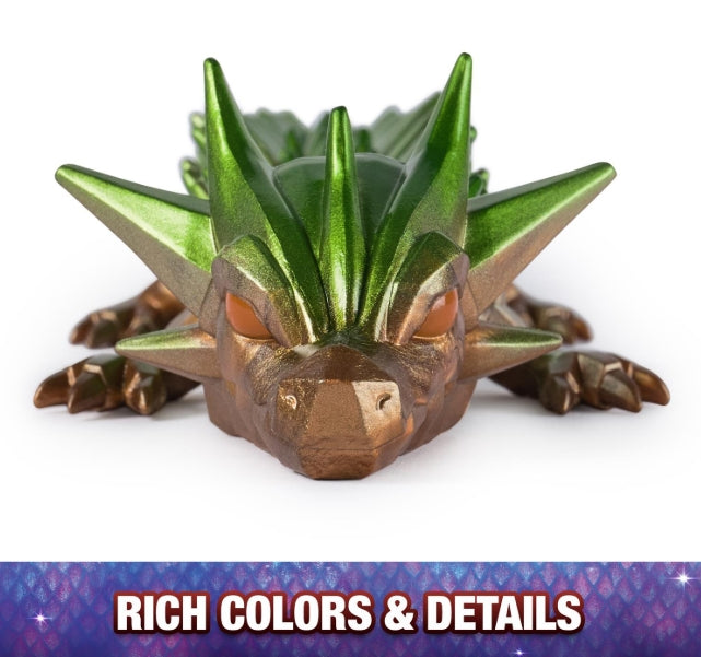 Spin Master CrystaLynx Dragons, 12.5-inch Collectible Articulated Dragon Toy Figure & Blind Box Display Egg (Random Color Assortment 1pc)