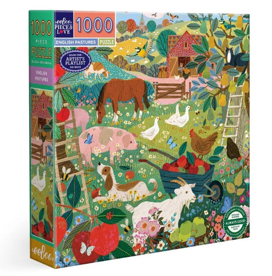 Eeboo English Pastures 1000 Piece Puzzle