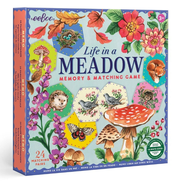 Eeboo Life in a Meadow Matching Game