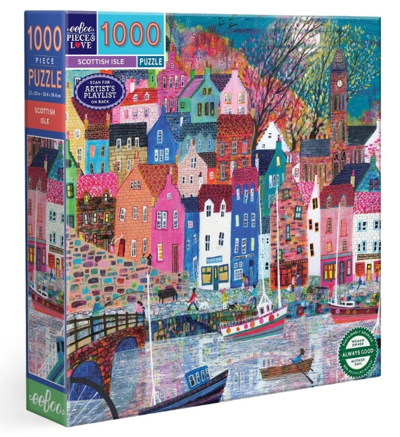 Eeboo Scottish Isle 1000 Piece Puzzle
