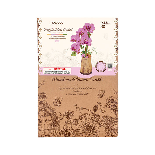 Robotime Purple Moth Orchid