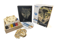Get Stacked Paint & Puzzle Kit - Gray Wolf