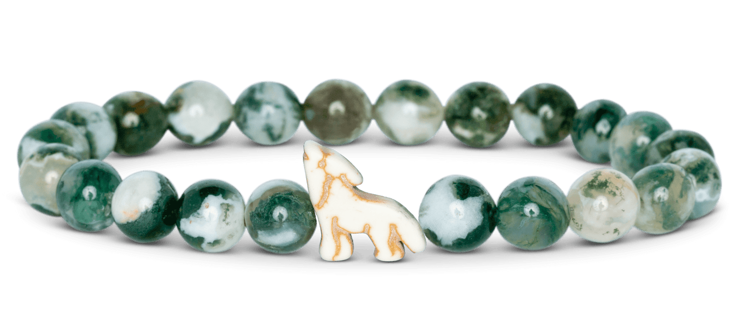 Fahlo The Scout Bracelet Wolf Woodland Green