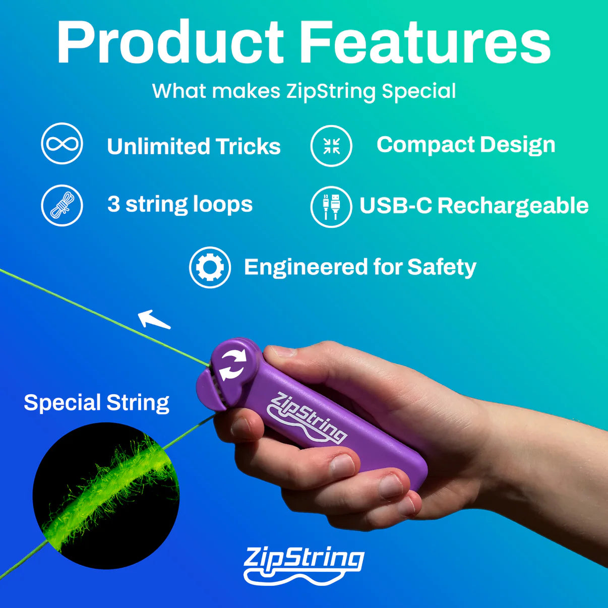 ZipString - Blue