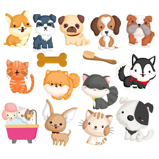 Buddy & Barney Colour Changing Bath Stickers Muddy Paws