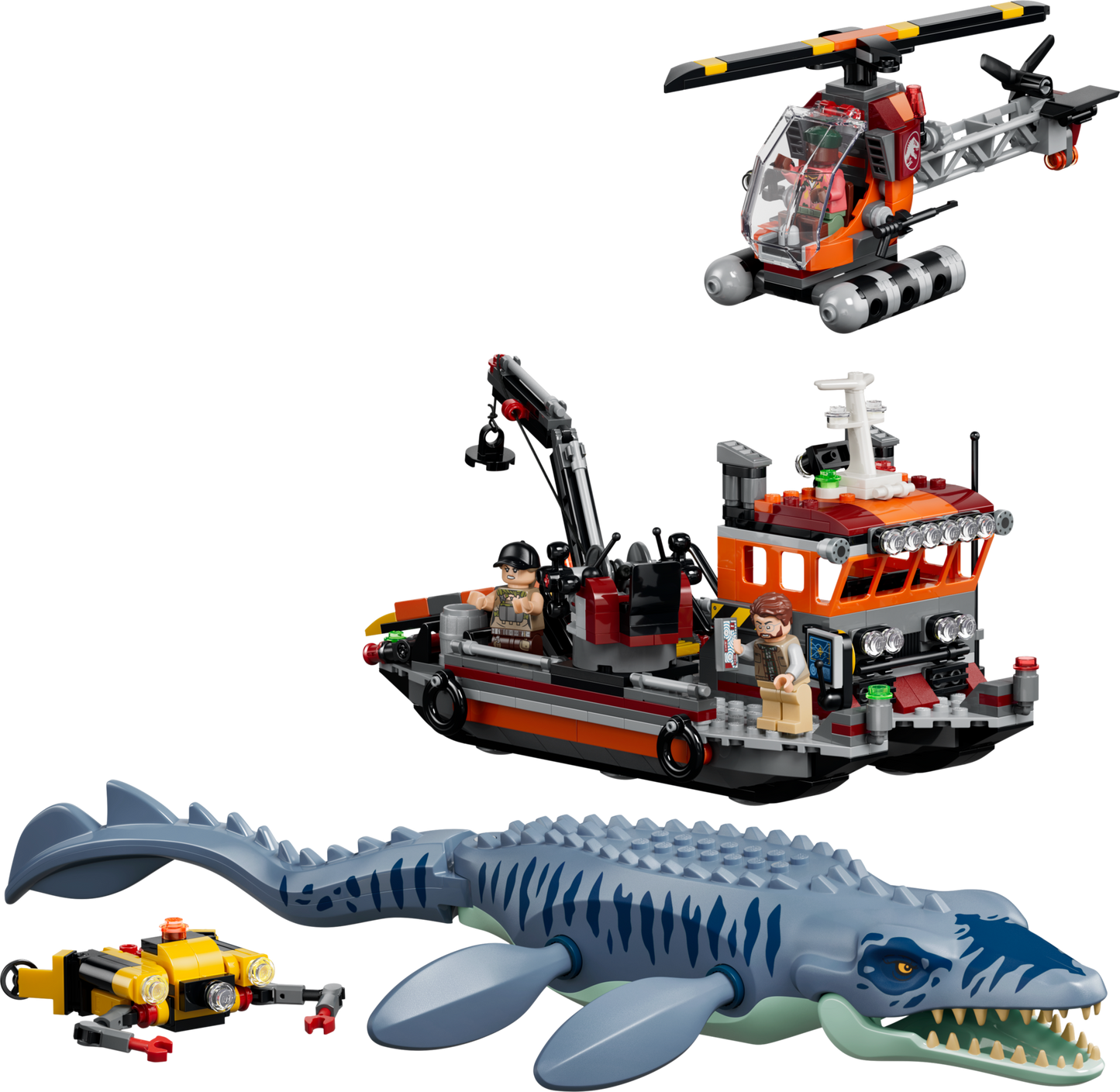 LEGO® 77983 Jurassic World™ Mosasaurus Dinosaur Boat Attack