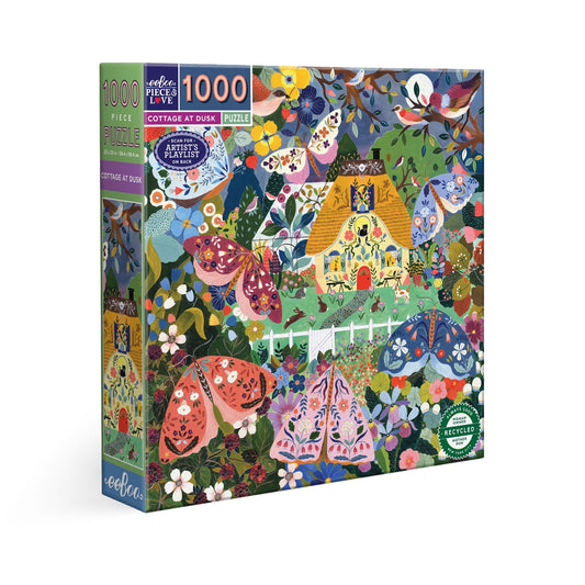 Eeboo PZT511 Cottage At Dusk 1000 Piece Puzzle