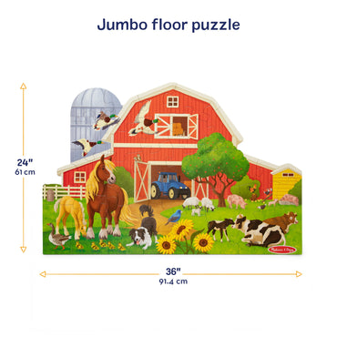 Melissa & Doug Busy Barn Shaped Floor Puzzle - 32 Pieces