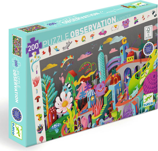 Crazy Town 200pc Observation Jigsaw Puzzle + Poster