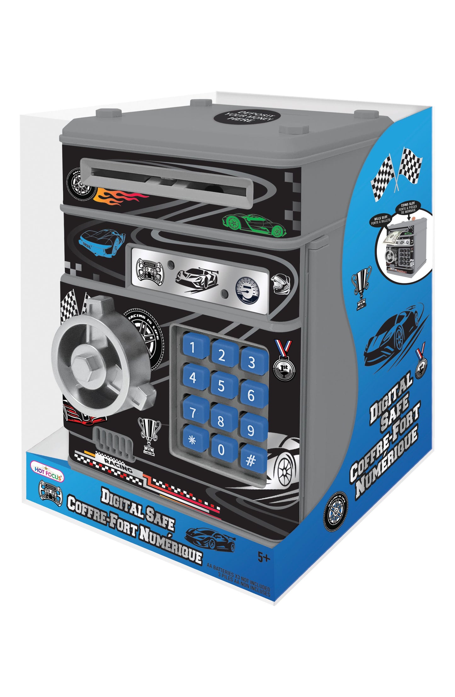 Hot Focus Race Cars Digital Safe