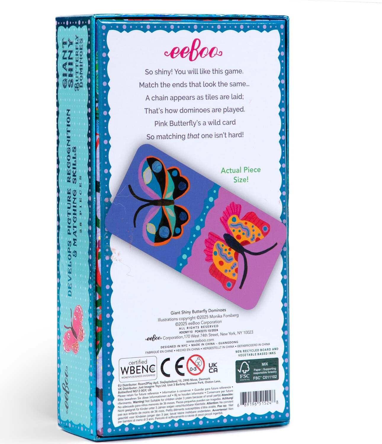 Giant Shiny Butterfly Dominoes (giant shiny dominoes)