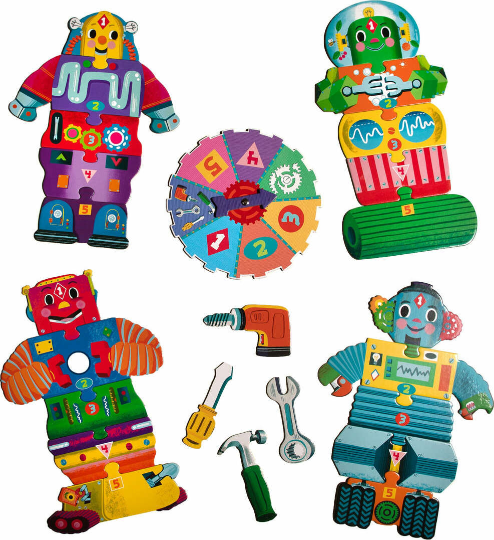 Build a Robot Spinner Game (shaped box game)