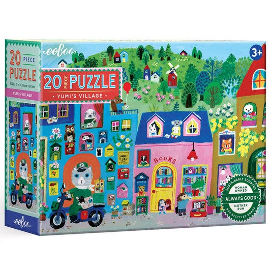 eeBoo PZY863 Yumi’s Village 20 Piece Puzzle