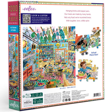 eeBoo Piece & Love PZT733 Victorian Kitchen 1000 Piece Puzzle