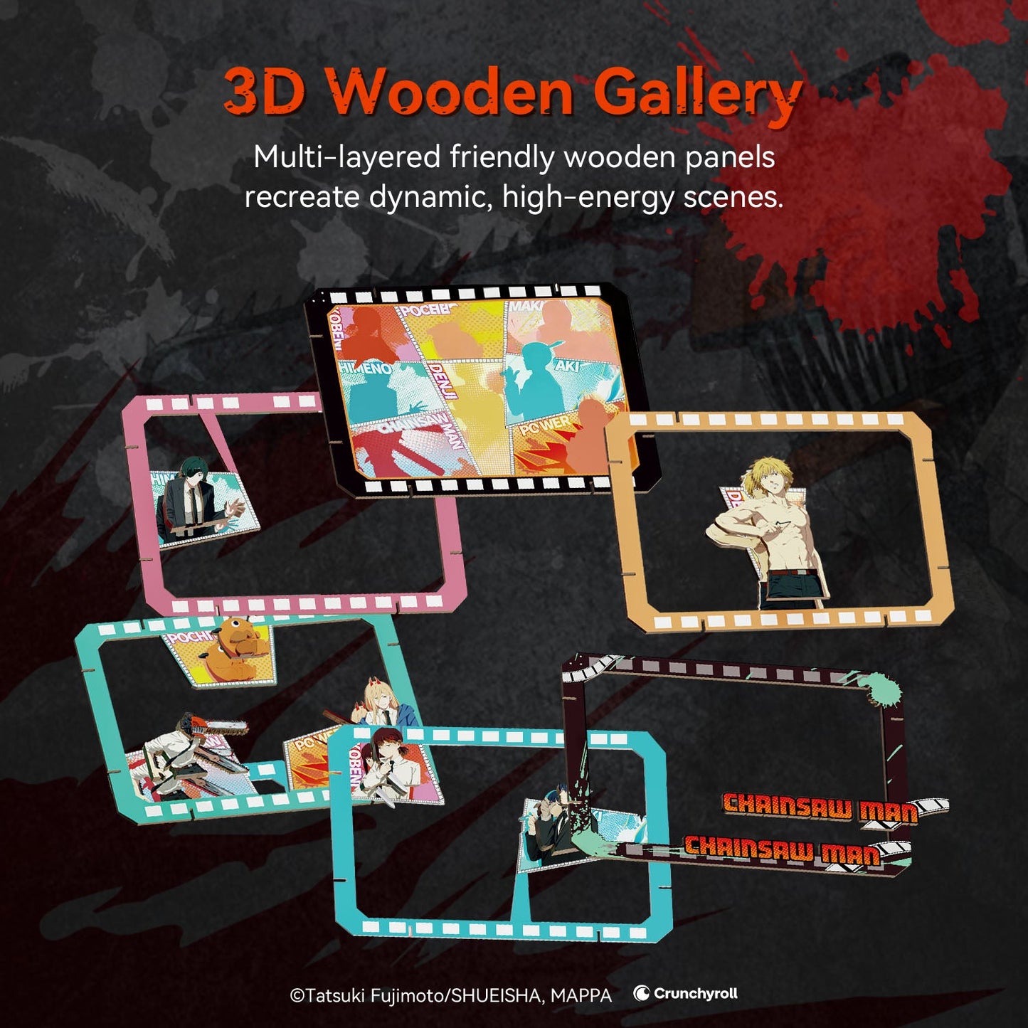 Puremind Chainsaw Man Characters United Wooden Gallery