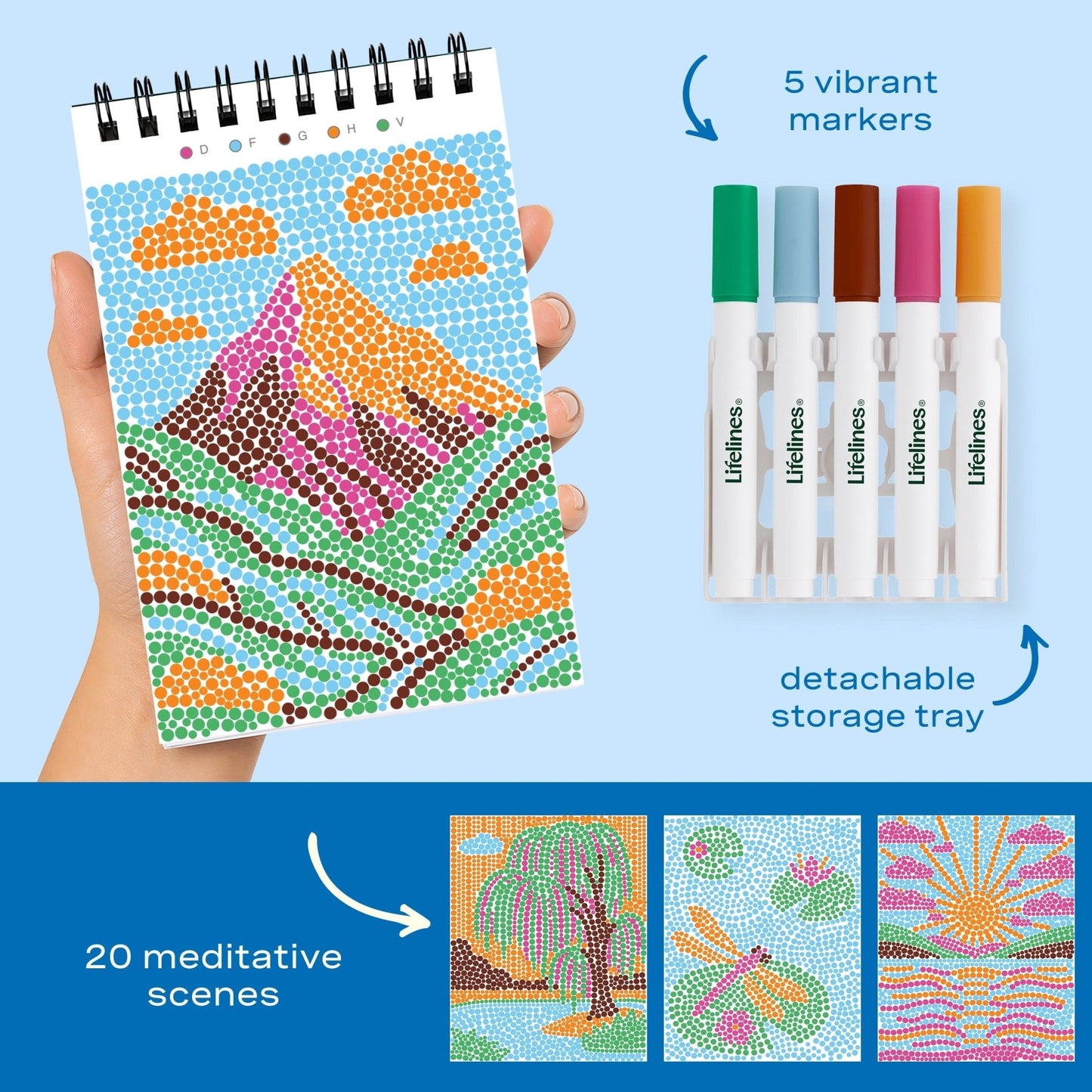 LifeLines FlowArt® Mini - Dot-by-Letter Nature's Wonders