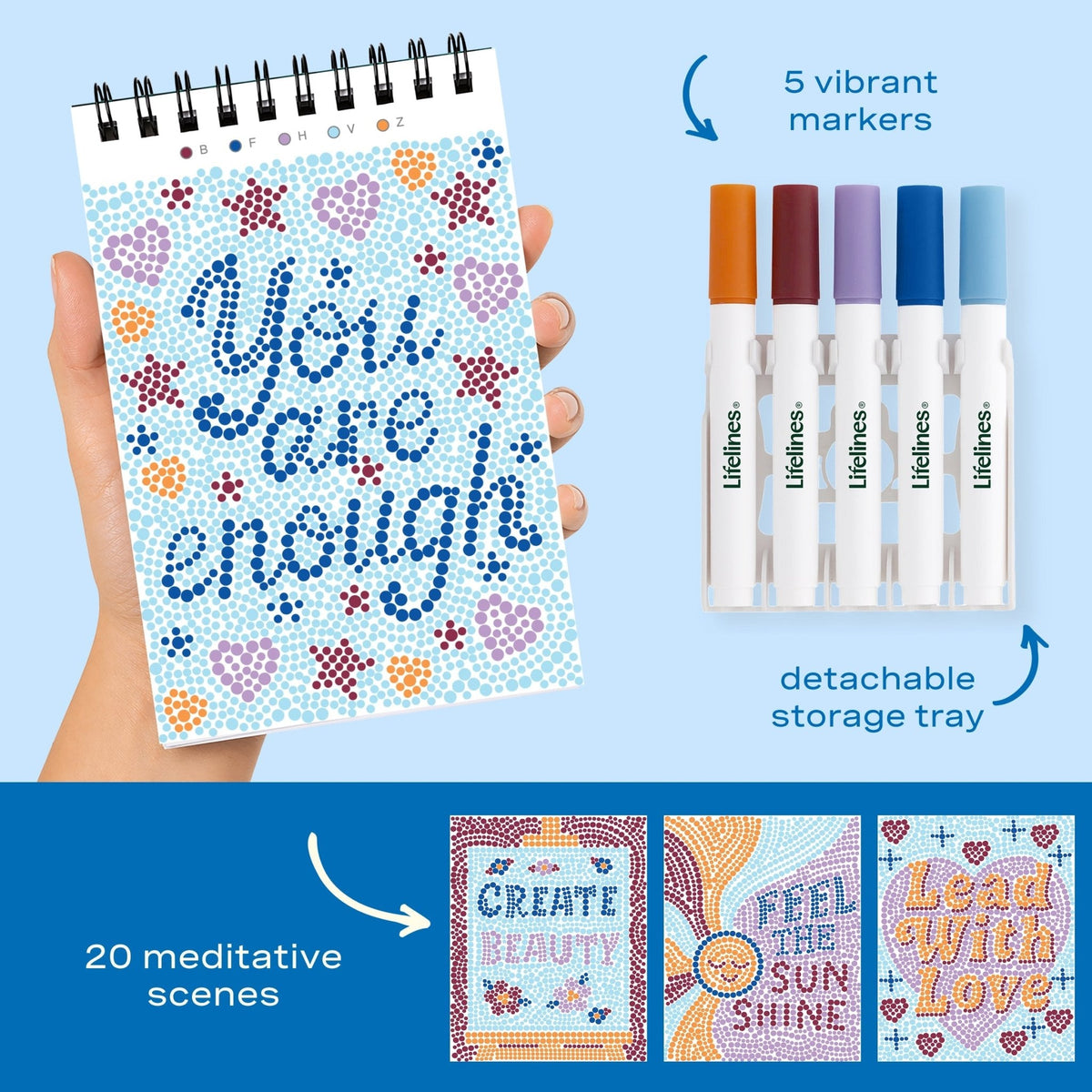 LifeLines FlowArt® Mini - Dot-by-Letter Pocket Positivity