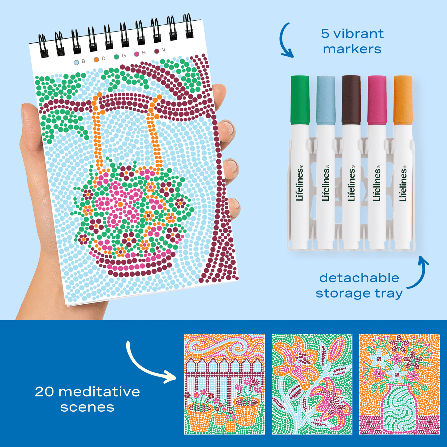 LifeLines FlowArt® Mini - Dot-by-Letter Pretty Petals