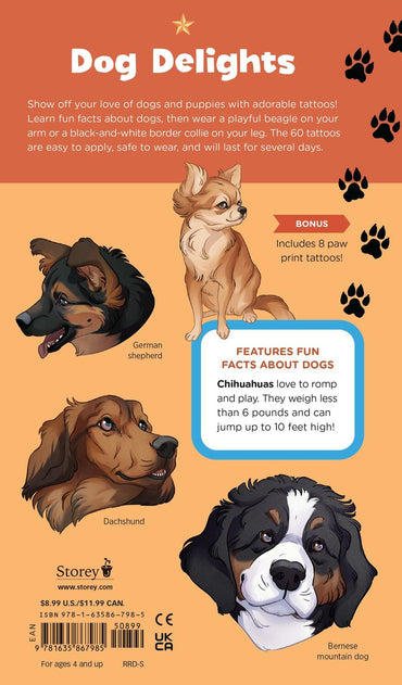 Furry, Friendly Tattoo Dogs & Puppies: 60 Temporary Tattoos That Teach