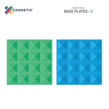 Connetix Rainbow Blue & Green Base Pack 2PC