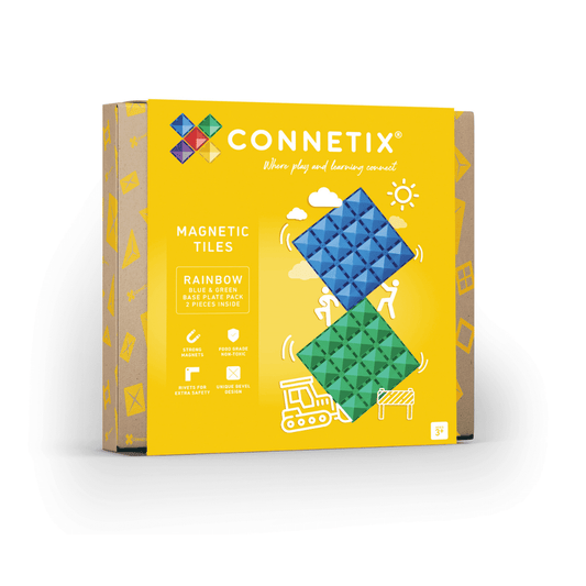 Connetix Rainbow Blue & Green Base Pack 2PC