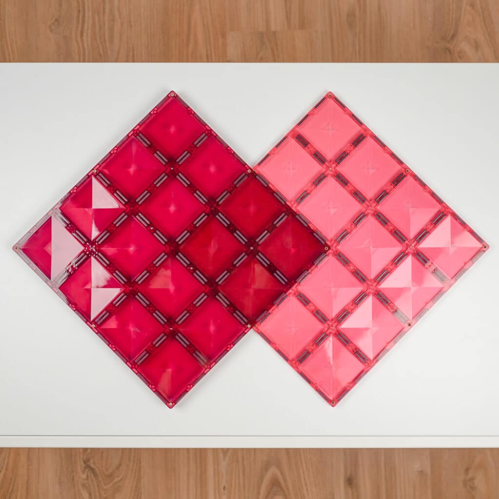 Connetix Base Plate Pink And Berry 2pc