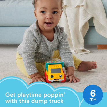 Fisher Price Poppity Pop Dump Truck Push-Along Toy Ball Popper Vehicle For Infants