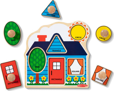 First Shapes Jumbo Knob Wooden Puzzle - 5 Pieces