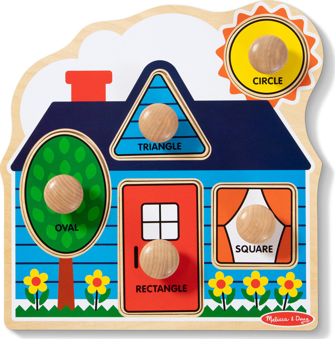 First Shapes Jumbo Knob Wooden Puzzle - 5 Pieces