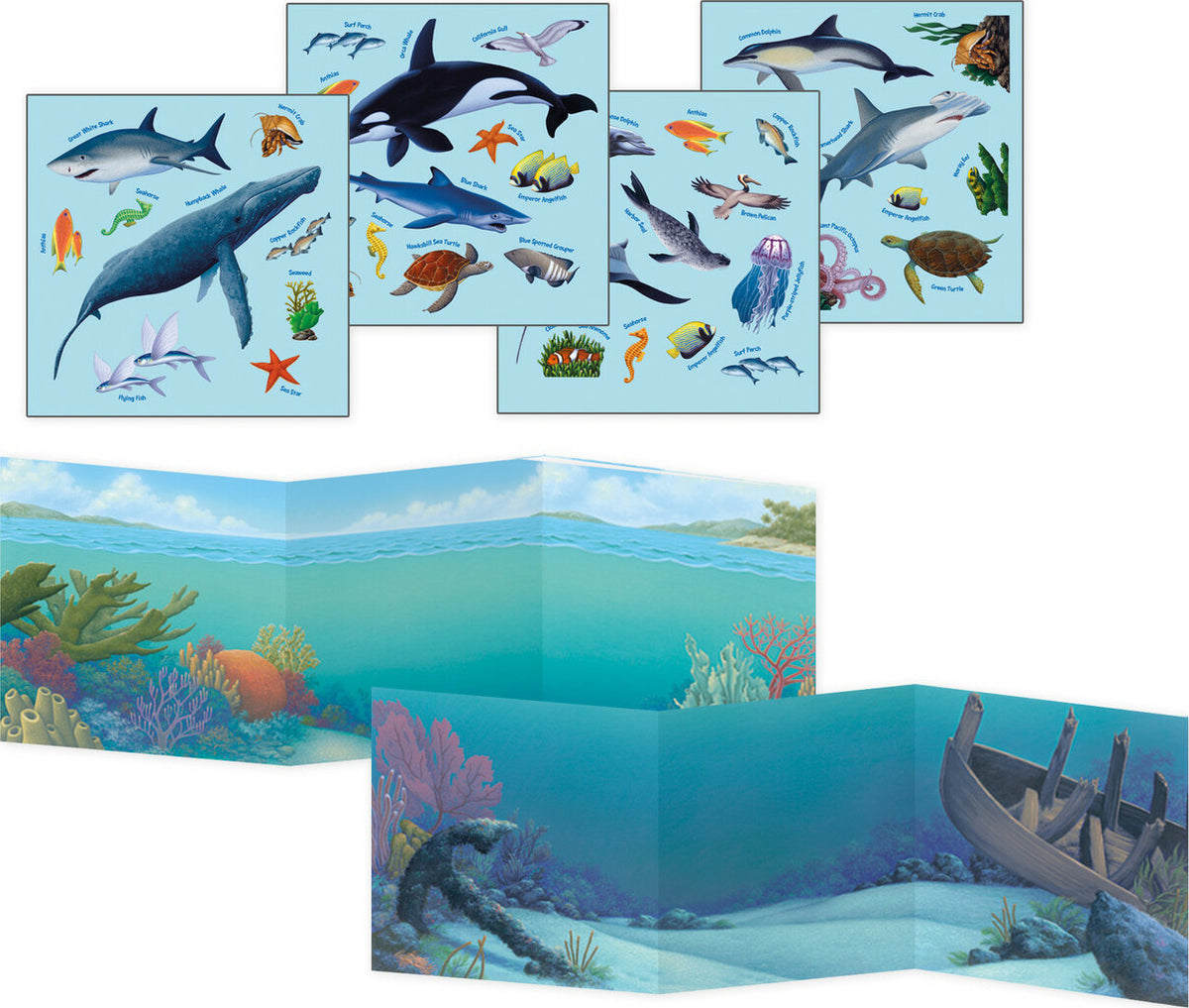 Ocean Animals Reusable Sticker Tote