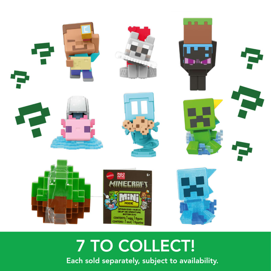 Mattel Minecraft Mini Mode Spawn Egg With Surprise Mini Figure (Blind Box 1pc)
