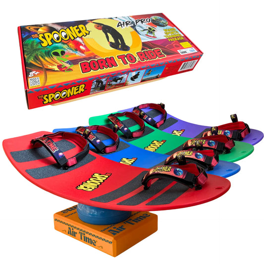 Spooner Pro “Born To Ride” Package with AirTime footstraps (Random Color Assortment, 1 Board)