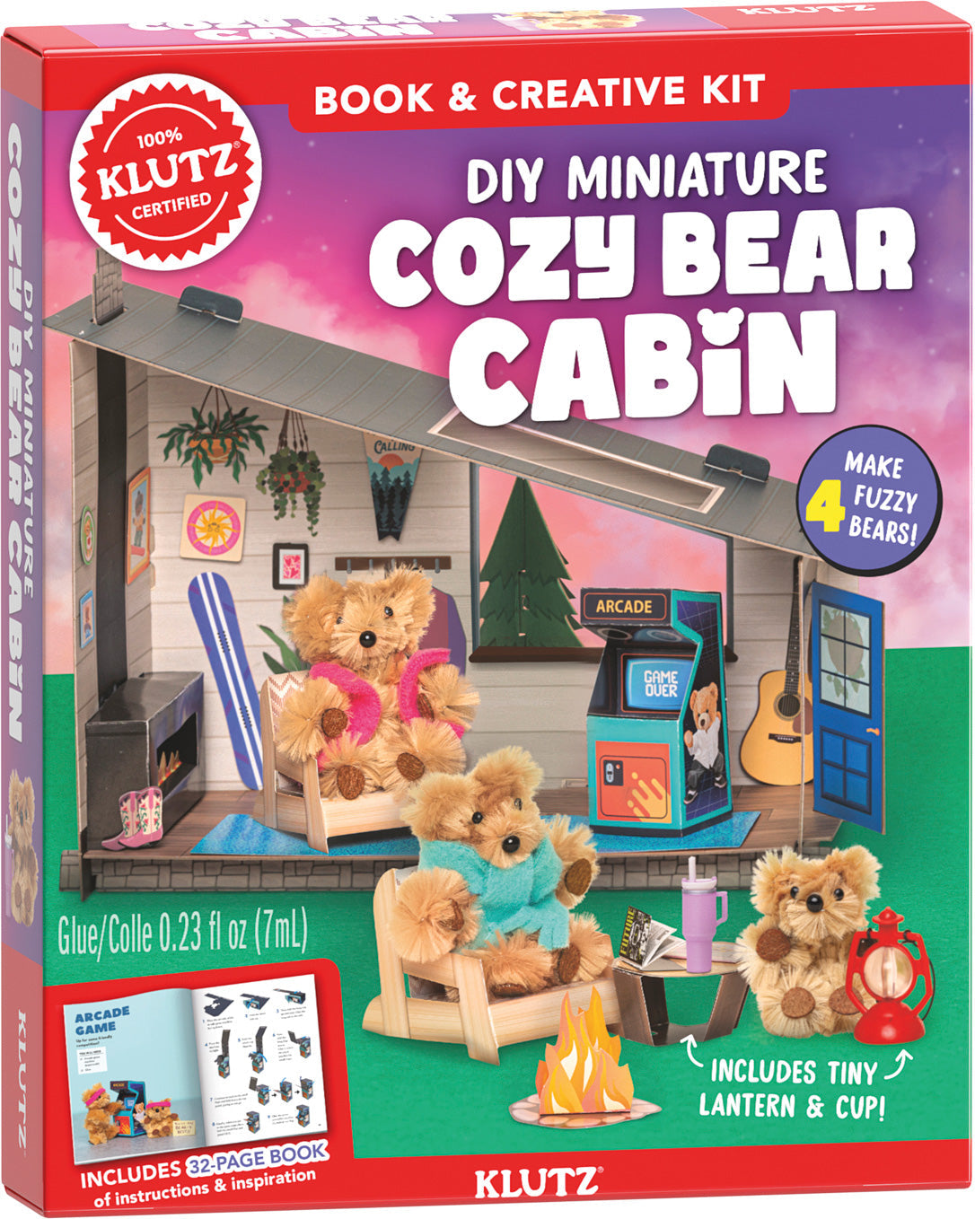 KLUTZ DIY Miniature Cozy Bear Cabin – TimbukToys