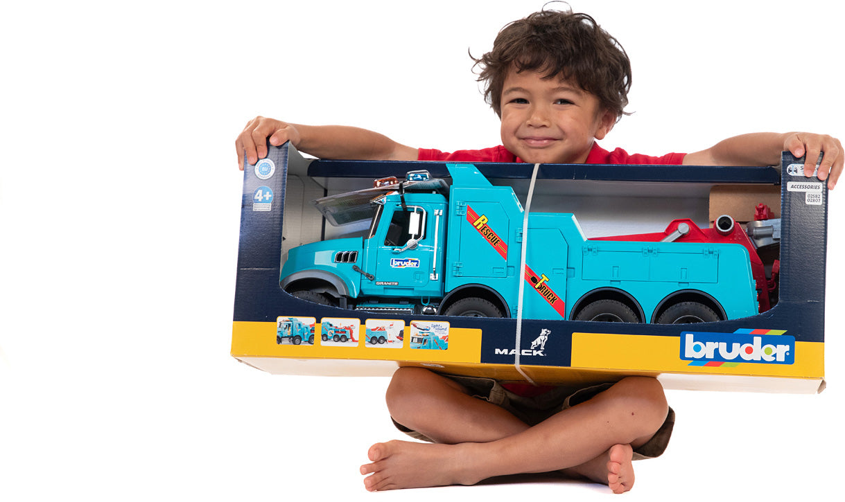 Bruder MACK Granite Recovery and Towing Truck with Light & Sound Module