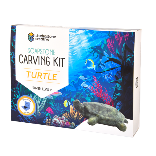 Studio Stone Creative Turtle Soapstone Carving Kit
