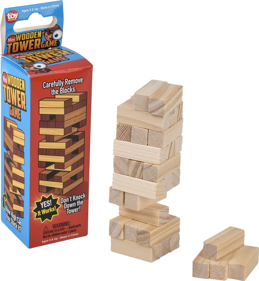 Mini Wooden Tower Game 4"
