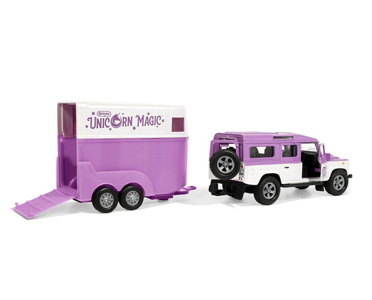 Breyer Unicorn Magic B-SM-10250 Land Rover & Tag-A-Long Trailer ©