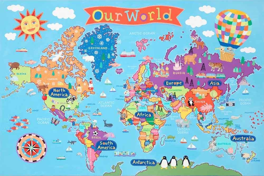 Kids Jumbo 48 Piece Floor Puzzle (world)