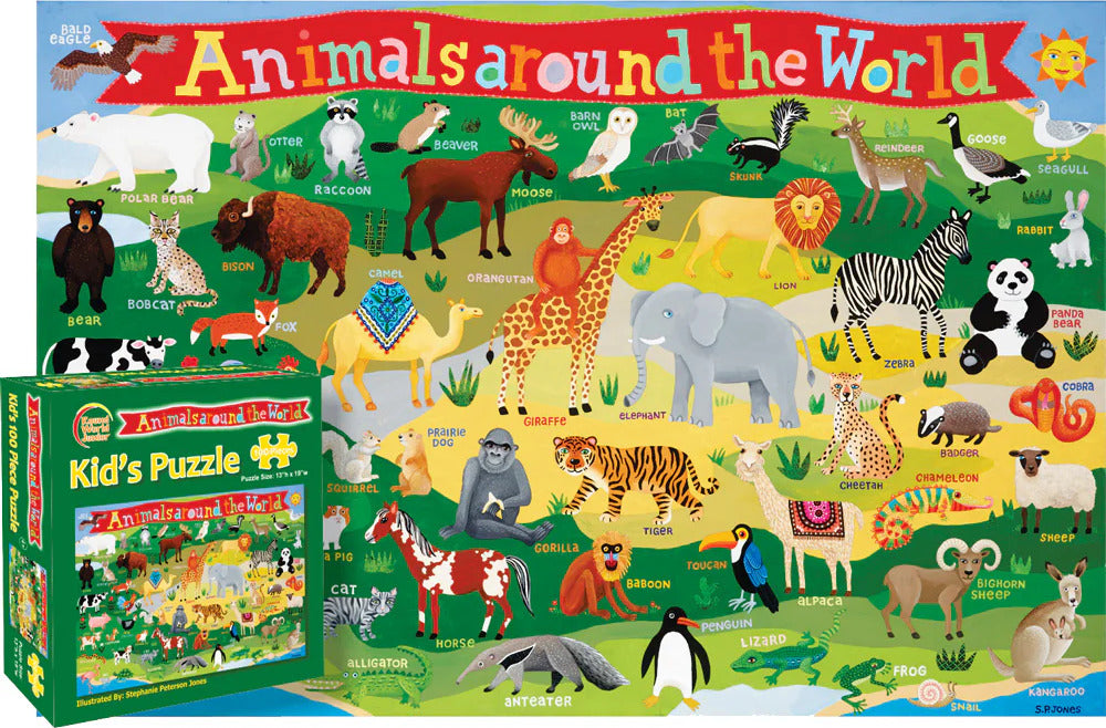 Animals Around the World 100 Piece Puzzle
