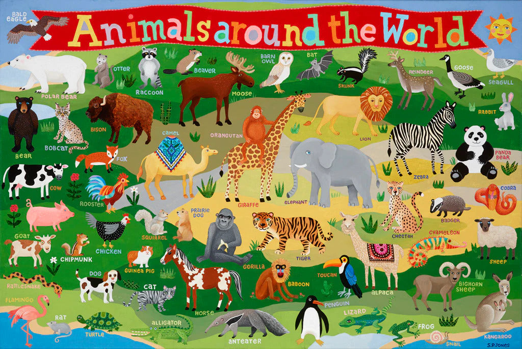Animals Around the World 100 Piece Puzzle
