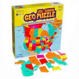 Geopuzzle Usa And Canada — Educational 69 Piece Geography Jigsaw Puzzle