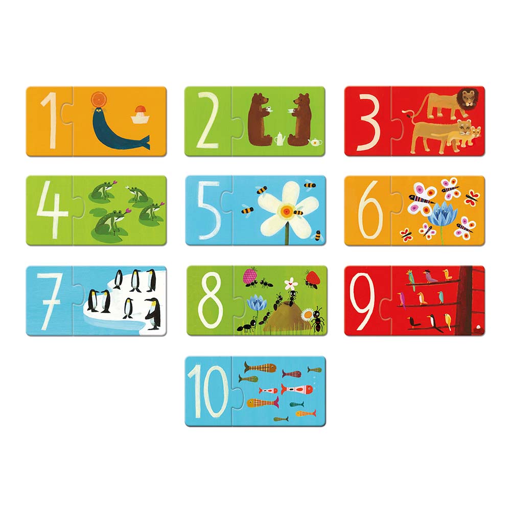 DJECO - Duo puzzle - numbers - educational toy for children – French Blossom