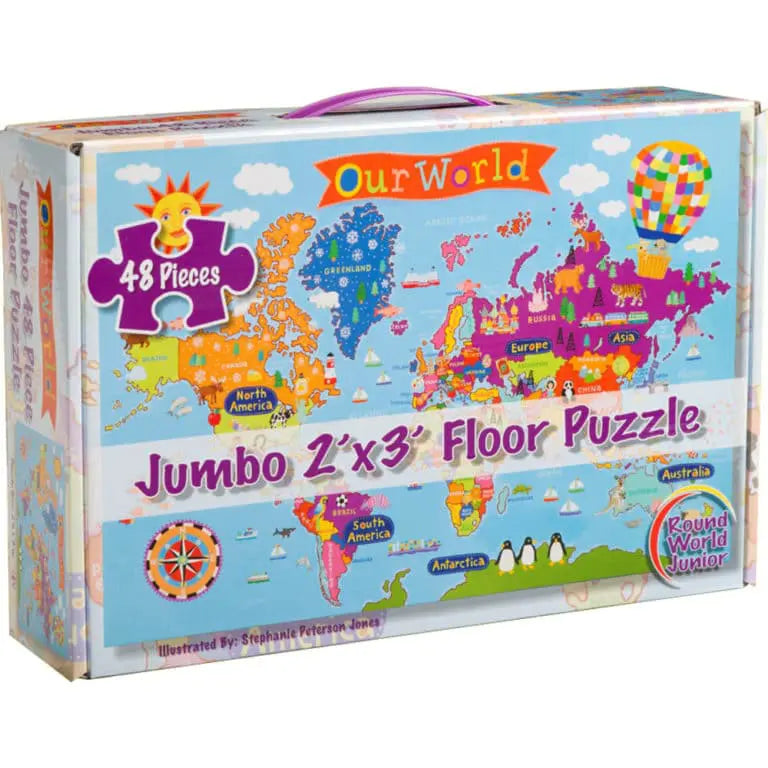 Kids Jumbo 48 Piece Floor Puzzle (world)